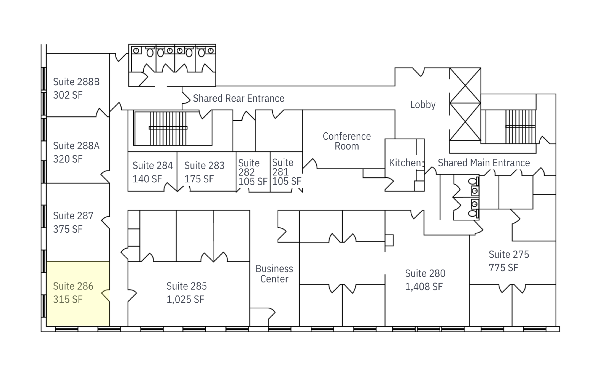 Executive Suites One Main Flooplan Ste 286